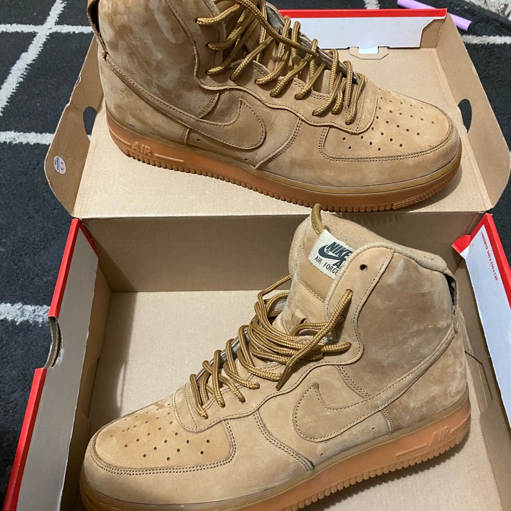 Nike Air Force 1 Wheat Flax Suede. Size 11.5